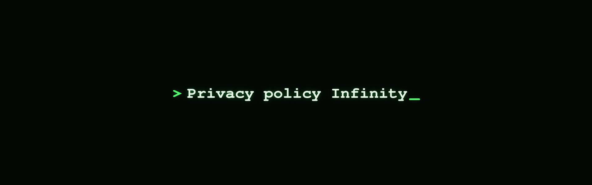 Privacy policy Infinity